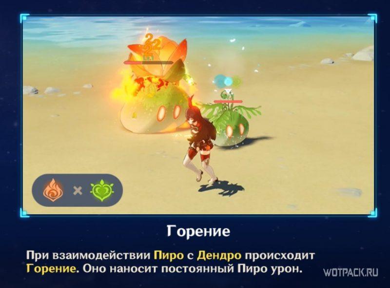 Горение в Genshin Impact