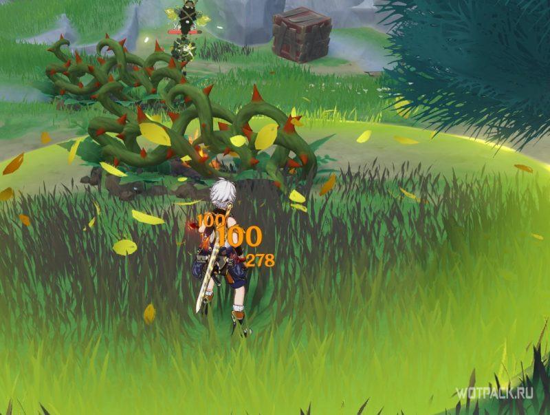 Сжигание шипов в Genshin Impact