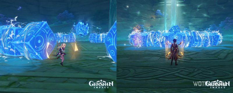 Атаки Гидро ГИпостазиса Genshin Impact