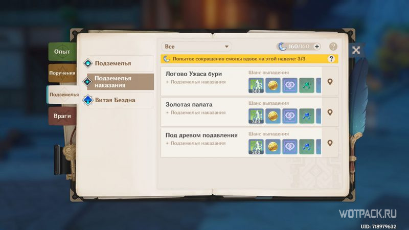 Подземелья наказания Справочник путешественника Genshin Impact