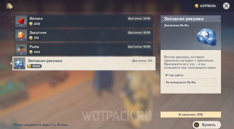 Ассортимент магазина