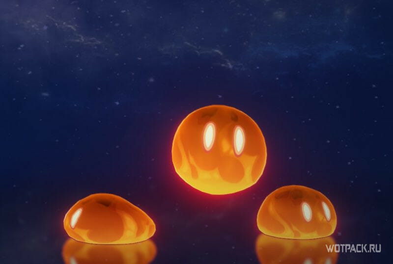 pyro slimes in Genshin Impact