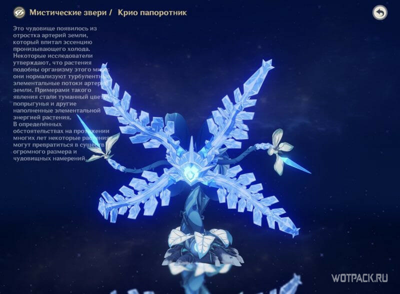 крио папоротник босс геншин