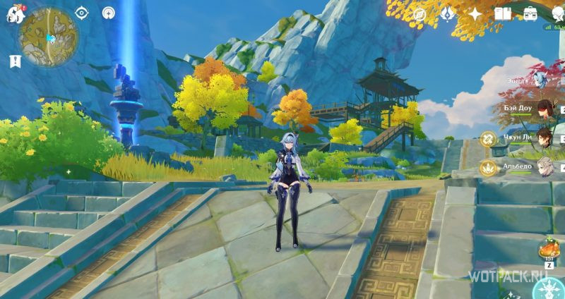 archon statue in the cloudy sea