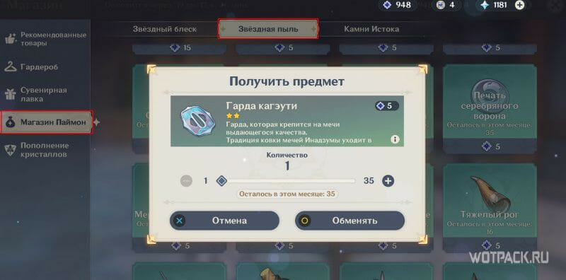 Гарда Кагэути в Магазине Паймон