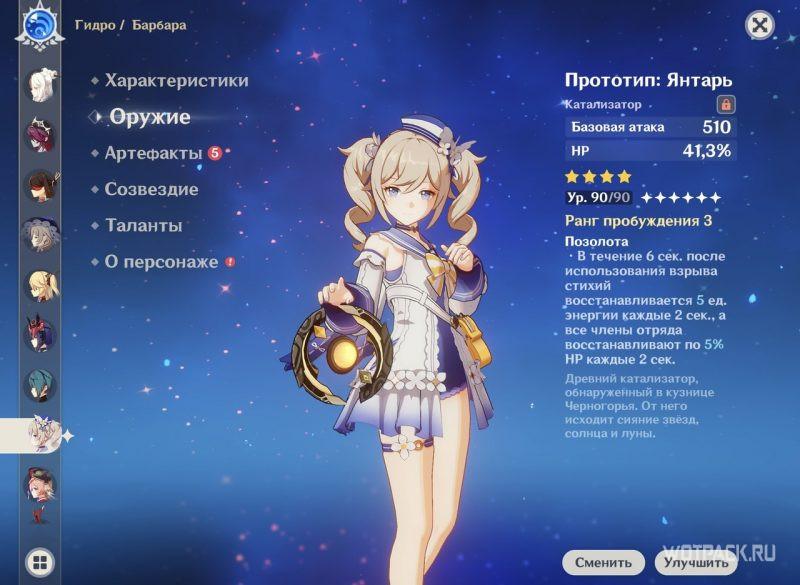 Кому подходит Прототип: Янтарь в Genshin Impact