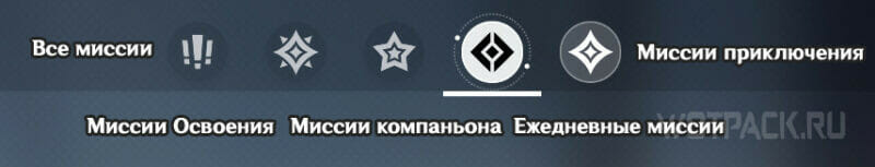 Виды миссий
