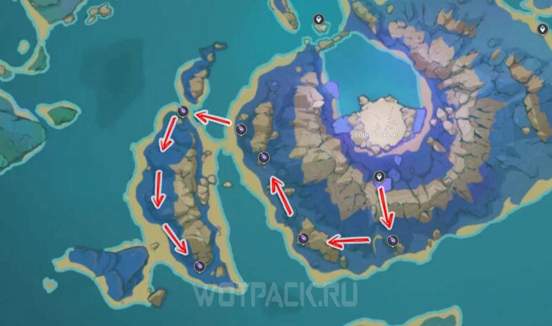 Оникабуто на острове Сэйрай в Genshin Impact