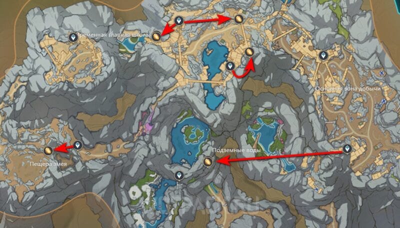 Cor lapis on the underground Rift map